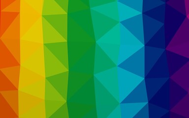 Light Multicolor, Rainbow vector polygonal pattern. Geometric illustration in Origami style with gradient. Polygonal design for your web site.