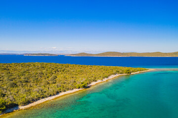 Beautiful coastline on the island of Dugi Otok on Adriatic sea in Croatia