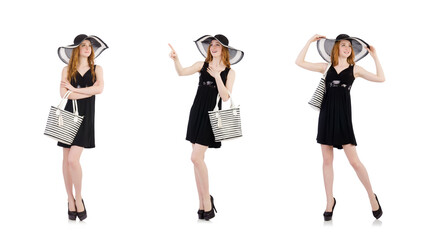 Fototapeta premium Woman with bag in fashion concept