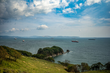 Marine landscape with views of the Bay of Nakhodka