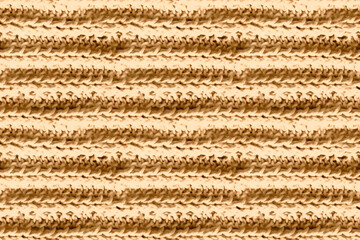 Brown Woolen Thread. Vintage Knit Design. 