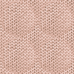 Brown Woolen Thread. Abstract Knitted Textile. 