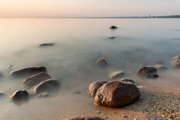 Fototapeta na wymiar Rocky coast of the Baltic Sea