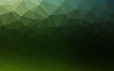 Dark Green vector triangle mosaic texture. A completely new color illustration in a vague style. Elegant pattern for a brand book.