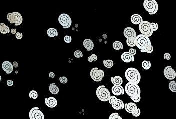 Dark Black vector background with lava shapes.