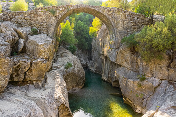 Fototapeta na wymiar The Ancient Roman bridge as known as 