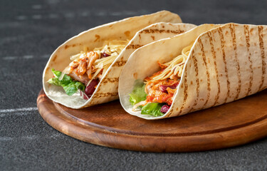 Tacos - traditional Mexican dish