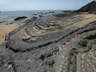 rocas sedimentarias de tipo flysch en el Sur de Portugal en el Argarve