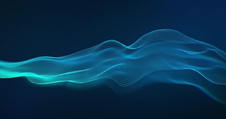 Abstract wave technology background with blue led light. corporate, digital network concept. - Powered by Adobe
