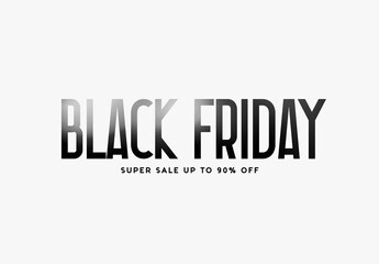 Black Friday Sale super up to 90% off. Vector illustration