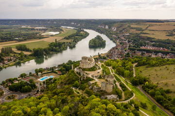 Château Gaillard Burganlage im Zentrum des Vexin normand im Département Eure in der Normandie in Les Andelys