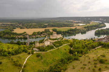 Château Gaillard Burganlage im Zentrum des Vexin normand im Département Eure in der Normandie in Les Andelys