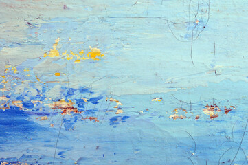 Close-up of a painted canvas - texture and brush strokes well visible