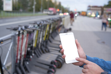 Mobile app for electric scooter rental, scooter Parking, as a business