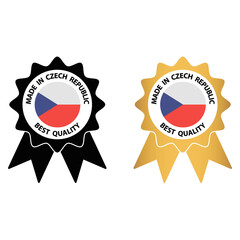 made in Czech Republic vector stamp. badge with Czech Republic flag	
