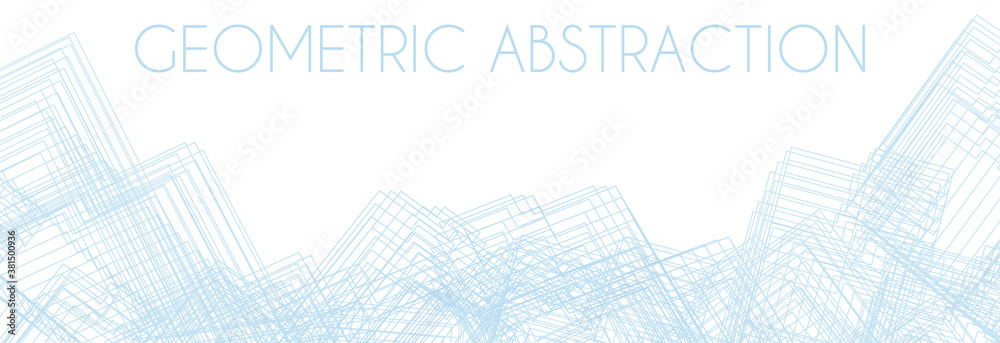 Aufkleber subtle pale blue geometric abstraction. vector graphics