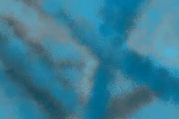 Blue spray paint ink texture. Graffiti painting on the wall. Street art and vandalism. Digitally airbrushed paper background.