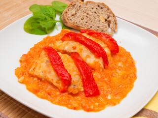 Bacalao a la Riojana - cod with tomato sauce