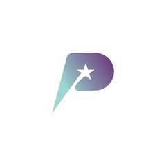 Letter P star logo design inspiration vector template