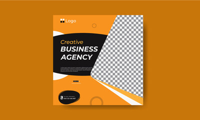 Creative Business Agency Trendy Instagram banner template design