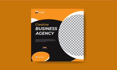 Creative Business Agency Trendy Instagram banner template design
