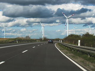 wind turbine in the field