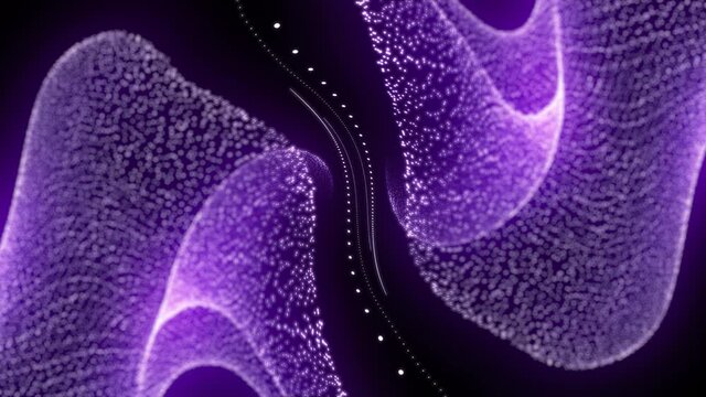 Loop of the slow-motion abstract forms of fractal particles. 