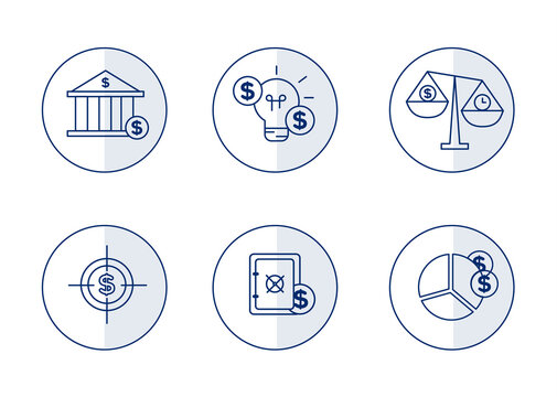 Vector illustration set of finance icons