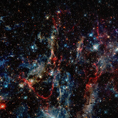 Starry deep outer space. Elements of this image furnished by NASA