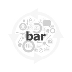 Obraz premium Text Bar on digital background. Social concept . Icon and button set