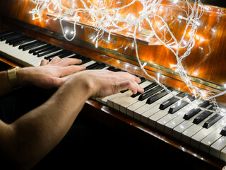 playing the piano