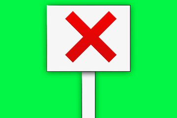 Obraz premium Xのプラカード