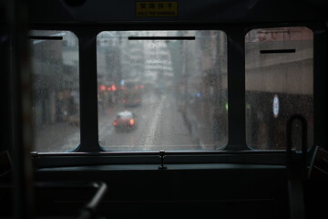 バスから眺めた香港の街並み