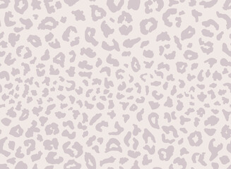 Seamless leopard fur pattern. Fashionable wild leopard print background. Modern panther animal fabric textile print design. Stylish vector light illustration © prezent