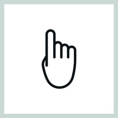 Obraz premium Hand click vector icon, clicking pointer.
