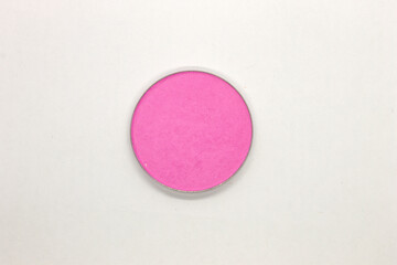 Obraz na płótnie Canvas Pink face powder blush isolated on a White background