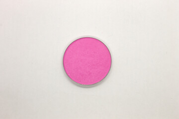 Pink face powder blush isolated on a White background