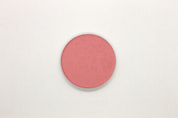 Coral face blusher isolated on a White background