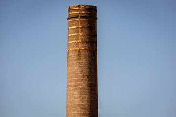 old brick chimney