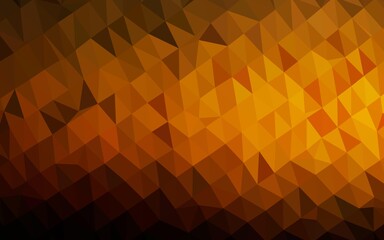 Dark Orange vector blurry triangle texture. Colorful illustration in Origami style with gradient.  Brand new style for your business design.