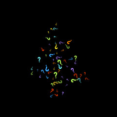 Question marks Quiz, doubt poll query public poll.