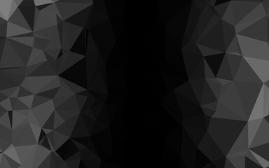 Dark Silver, Gray vector triangle mosaic cover. Geometric illustration in Origami style with gradient. Completely new design for your business.