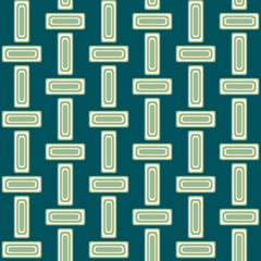 Seamless pattern with Geometric motifs in 3 colors