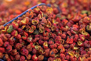 Chinese prickly ash on a white background