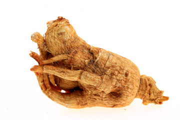 Ginseng on a white background