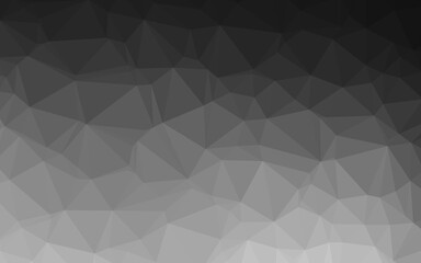 Light Silver, Gray vector low poly cover. Shining illustration, which consist of triangles. Completely new design for your business.