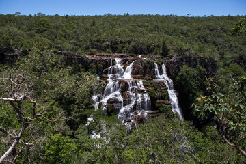 waterfall in the mountains