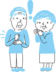 シニア夫婦！全身　2色