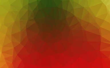 Light Green, Red vector blurry triangle template. Colorful abstract illustration with gradient. Elegant pattern for a brand book.