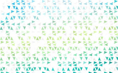 Light Green, Yellow vector background with triangles. Decorative design in abstract style with triangles. Smart design for your business advert.